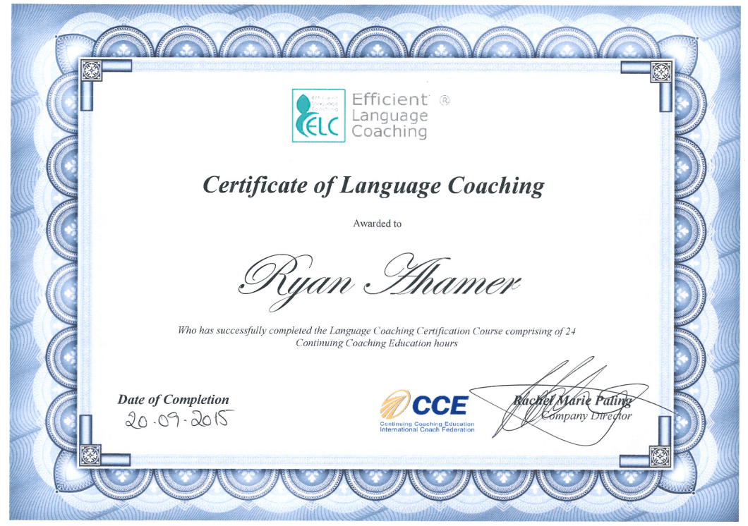 ELC Neurolanguage Coaching Certificate
